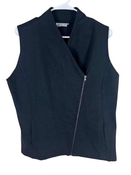 Tasc Performance Jackets & Blazers - Tasc Performance Vest Women’s Sz XL Black Asymmetrical Zip Organic Cotton Bamboo
